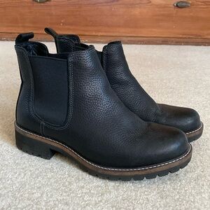 Ecco Chelsea Black Leather Boots 6.5 - EU 37
